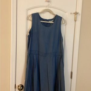 Christopher & Banks Sleeveless Denim Look Dress